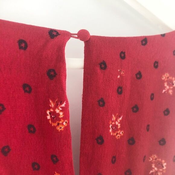 NWT Free People drop waist ruby cosmo puff sleeve dress - Picture 9 of 13